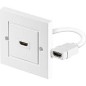 goobay HDMI vægplade Hvid goobay HDMI vægplade Hvid